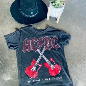 Ac/dc studded rock shirt